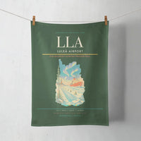 Thumbnail for Luleå Airport (LLA) design on dark green towel