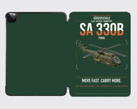 Thumbnail for Aérospatiale SA 330B Puma design on dark green ipad tablet case