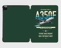 Thumbnail for Airbus A350F design on dark green ipad tablet case