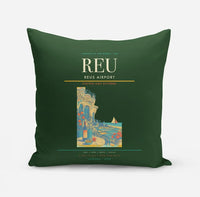 Thumbnail for Reus Airport (REU) design on dark green pillow
