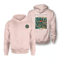 Thumbnail for VINTAGE G4127 - The Heliport Downtown - Double-Side Hoodie design on pink double side