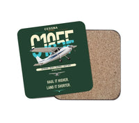 Thumbnail for Cessna A185F Skywagon design on dark green 1 piece coaster