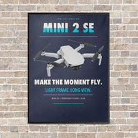Thumbnail for DJI Mini 2 SE vertical canvas print - framed - navy blue background