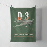 Thumbnail for Junkers Ju 87D-3 design on dark green towel