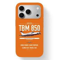 Thumbnail for Socata TBM 850 design on orange magsafe iphone case, for iPhone 17 Pro