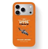 Thumbnail for Airbus H225 design on orange magsafe iphone case, for iPhone 17 Pro