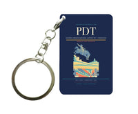 Thumbnail for Eastern Oregon Regional Airport (PDT) design on navy blue key chain