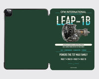 Thumbnail for CFM LEAP-1B design on dark green ipad tablet case
