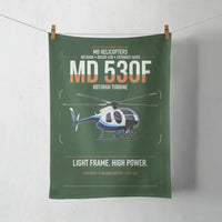 Thumbnail for MD Helicopters MD 530F design on dark green towel