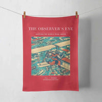 Thumbnail for VINTAGE G4008 - The Observer's Eye - Designed Towels design on red