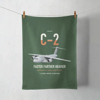 Thumbnail for Kawasaki C-2 design on dark green towel