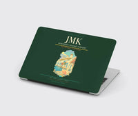 Thumbnail for Mykonos Island Airport (JMK) design on dark green MacBook case