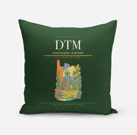 Thumbnail for Dortmund Airport (DTM) design on dark green pillow