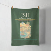 Thumbnail for Sitia Public Airport (JSH) design on dark green towel