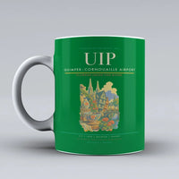 Thumbnail for Quimper–Cornouaille Airport (UIP) airport code design on green ceramic mug