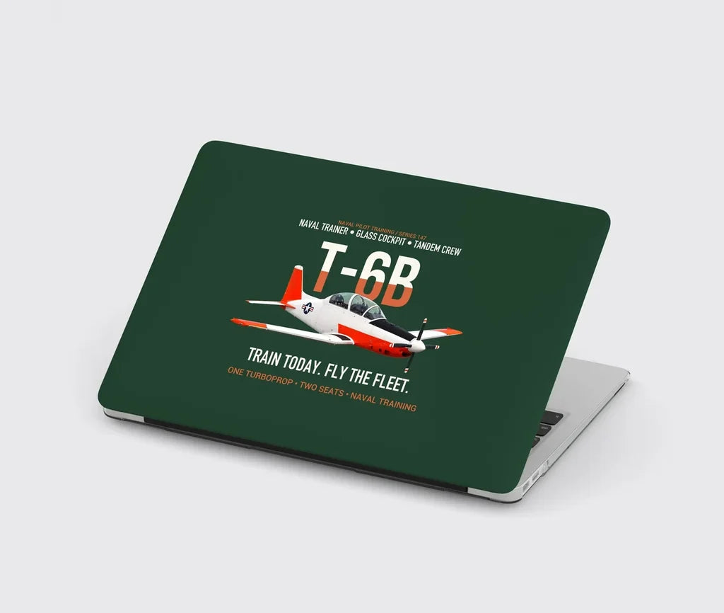 T-6B Texan II Naval Aviator Training design on dark green MacBook case