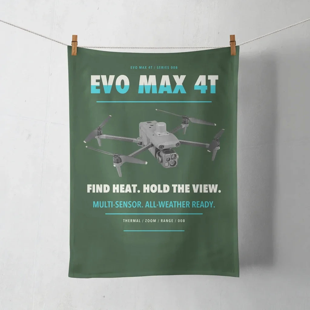 Autel EVO Max 4T design on dark green towel