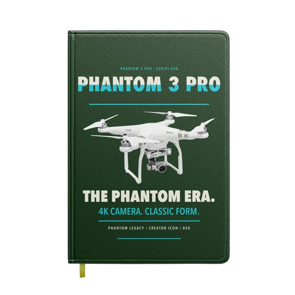 DJI Phantom 3 Professional design on dark green notebook