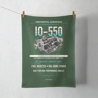 Thumbnail for IO-550 design on dark green towel