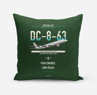 Thumbnail for Douglas DC-8-63 design on dark green pillow