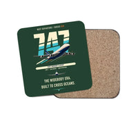 Thumbnail for Boeing 747-200B design on dark green 1 piece coaster