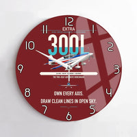 Thumbnail for Extra 300L design on dark red no frame wall clock