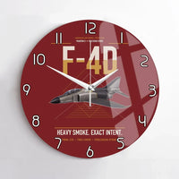 Thumbnail for F-4D Phantom II design on dark red no frame wall clock
