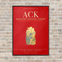 Thumbnail for Nantucket Memorial Airport ACK - Canvas Framed - Red