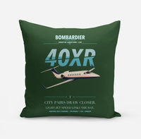 Thumbnail for Bombardier Learjet 40XR design on dark green pillow