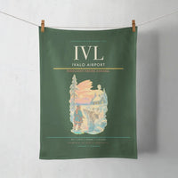 Thumbnail for Ivalo Airport (IVL) design on dark green towel