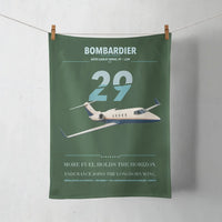 Thumbnail for Bombardier Learjet 29 design on dark green towel