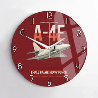 Thumbnail for A-4E Skyhawk design on dark red no frame wall clock