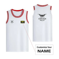 Thumbnail for Drone Pilot Designed Basketball Style Sports Tank Tops - view 13