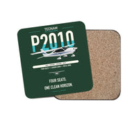 Thumbnail for Tecnam P2010 design on dark green 1 piece coaster