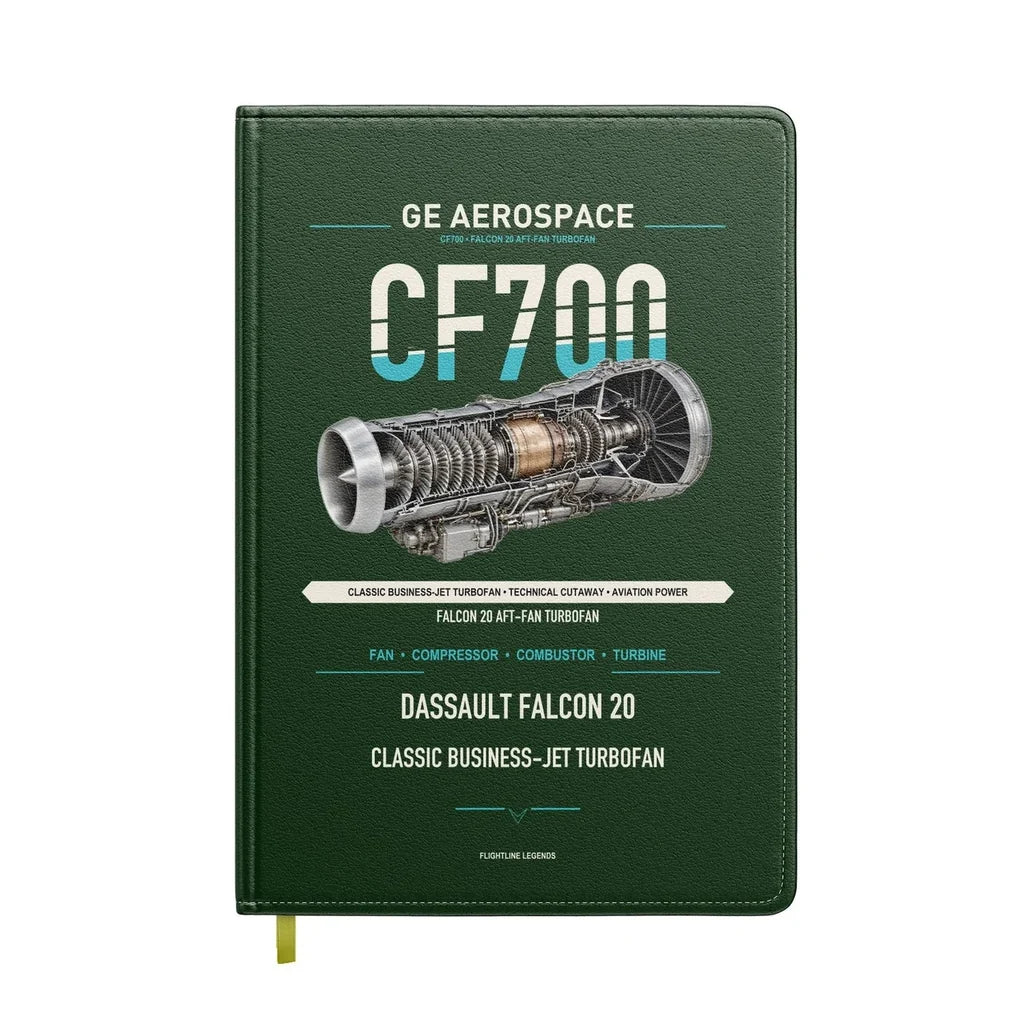 CF700 design on dark green notebook