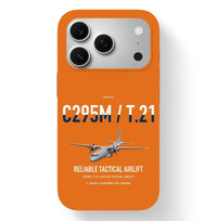 Thumbnail for Airbus C295M T.21 design on orange magsafe iphone case, for iPhone 17 Pro