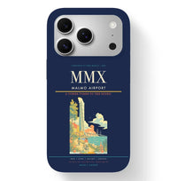 Thumbnail for Malmo Airport (MMX) design on navy blue iPhone 17 Pro MagSafe case