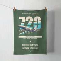 Thumbnail for Boeing 720B design on dark green towel