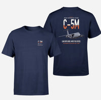 Thumbnail for C-5M Super Galaxy design on navy blue double-side t-shirt, double-side print