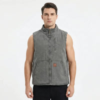 Thumbnail for Workwear Jacket Lamb Wool With Plush Canvas And Thickened aviation design printed on padded shell with classic pilot styling.