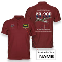 Thumbnail for KB-29P SUPERFORTRESS design on red+name double-side polo t-shirt, double-side print