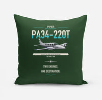 Thumbnail for Piper PA-34-220T Seneca V design on dark green pillow