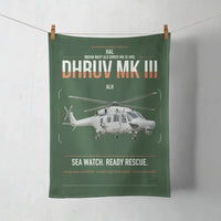 Thumbnail for HAL ALH Dhruv Mk III design on dark green towel