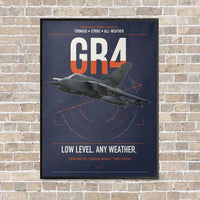 Thumbnail for Panavia Tornado GR4 vertical canvas print - framed - navy blue background