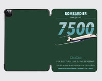 Thumbnail for Bombardier Global 7500 design on dark green ipad tablet case