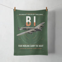 Thumbnail for Avro Lancaster B I design on dark green towel