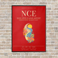 Thumbnail for Nice Cote dAzur Airport NCE - Canvas Framed - Red