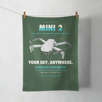 Thumbnail for DJI Mini 2 design on dark green towel