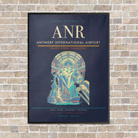 Thumbnail for Antwerp International Airport ANR - Canvas Framed - Navy Blue