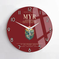 Thumbnail for Myrtle Beach International Airport (MYR) design on dark red no frame wall clock